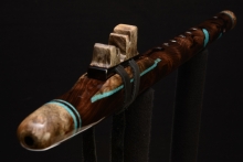 African Blackwood  Native American Flute, Minor, Mid G-4, #F38K